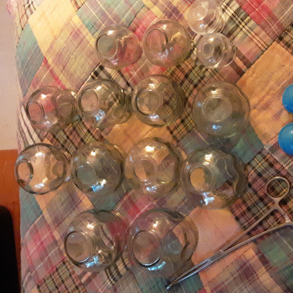 14 glass fire cups